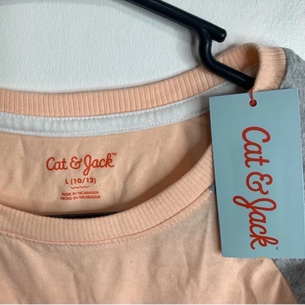 Cat & Jack Heart Graphic Baseball Tee NWT - Picture 2 of 2
